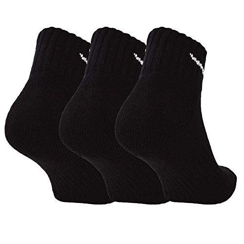 Nike One Quarter Socks 3PPK Value Calcetines para Hombre, Negro (BLACK/WHITE), 38-42