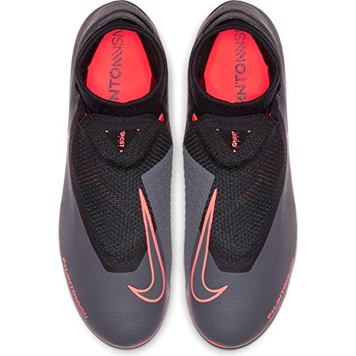 Nike Phantom Vsn Academy DF FG/MG, Zapatillas de Fútbol Hombre, Gris (Dk Grey/BRT Mango/Black/Black 080), 44 EU