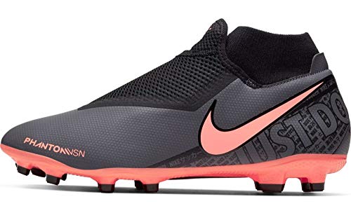 Nike Phantom Vsn Academy DF FG/MG, Zapatillas de Fútbol Hombre, Gris (Dk Grey/BRT Mango/Black/Black 080), 44 EU