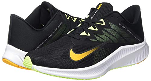 Nike Quest 3, Running Shoe Hombre, Black/University Gold-White-Volt Glow, 42 EU