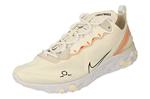 Nike React Element 55, Zapatillas para Correr para Hombre, Sail Black White Light Bone, 42 EU