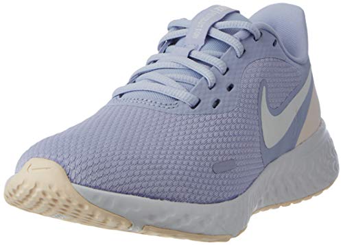 NIKE Revolution 5, Running Shoe Mujer, Ghost/Summit White-World Indigo, 38.5 EU