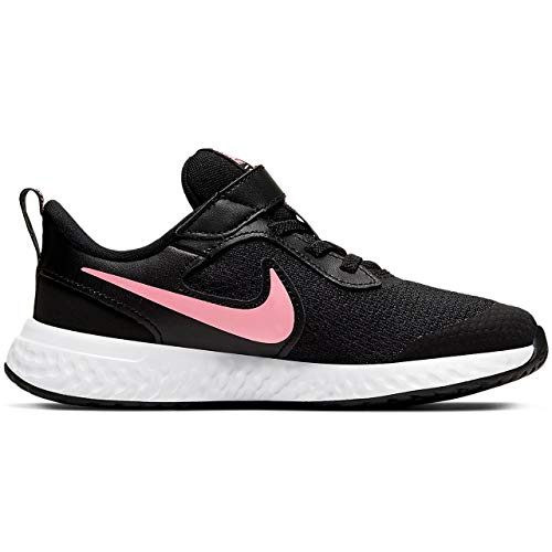 Nike Revolution 5, Zapatillas de Atletismo Unisex niño, Negro (Black/Sunset Pulse 002), 33.5 EU