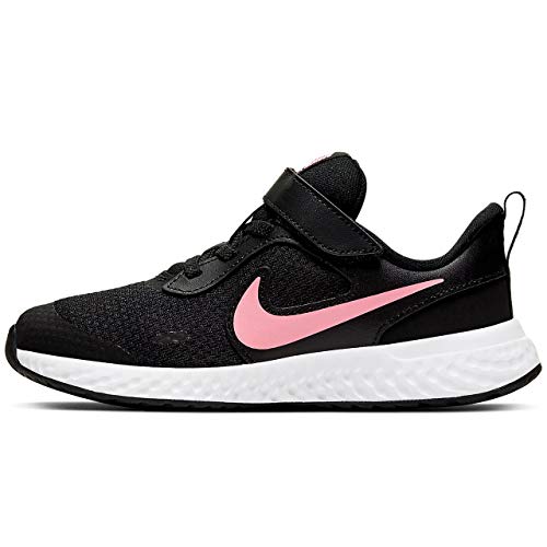 Nike Revolution 5, Zapatillas de Atletismo Unisex niño, Negro (Black/Sunset Pulse 002), 33.5 EU