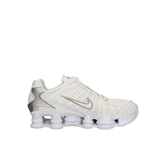 Nike Shox TL, Zapatillas de Atletismo Hombre, Multicolor (White/White/Metallic Silver/MAX Orange 000), 43 EU Nike Shox TL, Zapatillas de Atletismo Hombre, Multicolor (White/White/Metallic Silver/MAX Orange 000), 43 EU