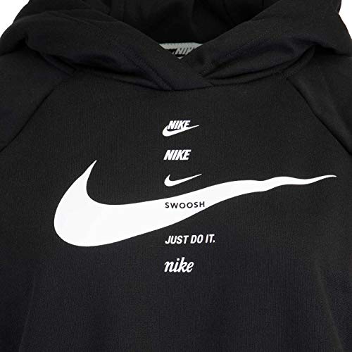 Nike Swoosh - Sudadera con capucha para mujer negro M