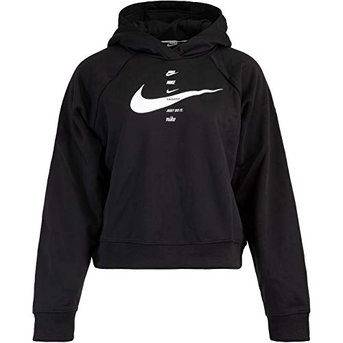 Nike Swoosh - Sudadera con capucha para mujer negro M Nike Swoosh - Sudadera con capucha para mujer negro M