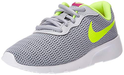 Nike Tanjun (Gs), Zapatillas de Cross Unisex Niños, Gris (Wolf Grey/Volt-Rush Pink 022), 22 EU