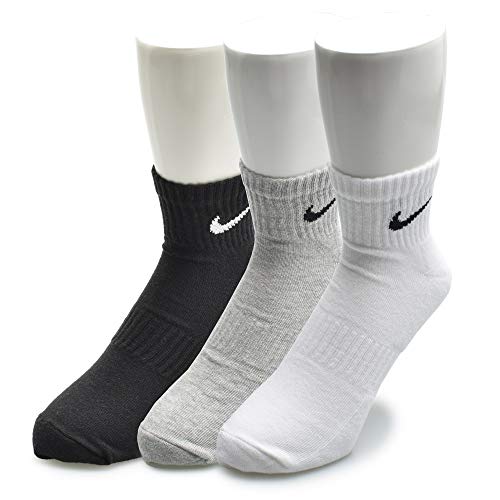 NIKE U NK Everyday Cush Ankle 3Pr Socks, Hombre, WhBlk/ DghBlk/ BlkWh, M NIKE U NK Everyday Cush Ankle 3Pr Socks, Hombre, WhBlk/ DghBlk/ BlkWh, M