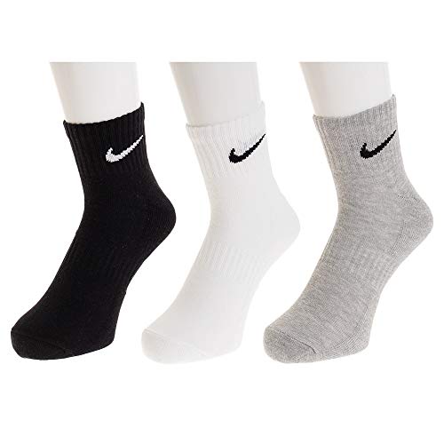 NIKE U NK Everyday Cush Ankle 3Pr Socks, Hombre, WhBlk/ DghBlk/ BlkWh, M NIKE U NK Everyday Cush Ankle 3Pr Socks, Hombre, WhBlk/ DghBlk/ BlkWh, M