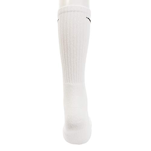 NIKE U NK Everyday Cush Crew 3Pr Socks, Unisex Adulto, White/Black, L NIKE U NK Everyday Cush Crew 3Pr Socks, Unisex Adulto, White/Black, L