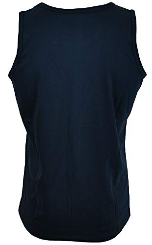 Nike Vest Hombre Deporte Regular Fit Fitness Camisa Camiseta Algodón Navy, Tamaño:M