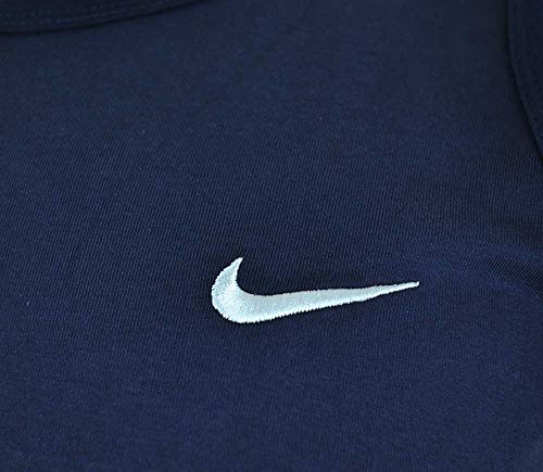 Nike Vest Hombre Deporte Regular Fit Fitness Camisa Camiseta Algodón Navy, Tamaño:M