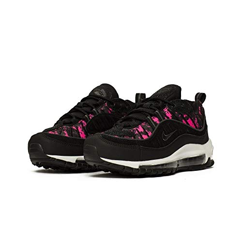 Nike W Air MAX 98 PRM, Zapatillas de Atletismo para Mujer, Multicolor (Black/Black/Hyper Pink 000), 37.5 EU