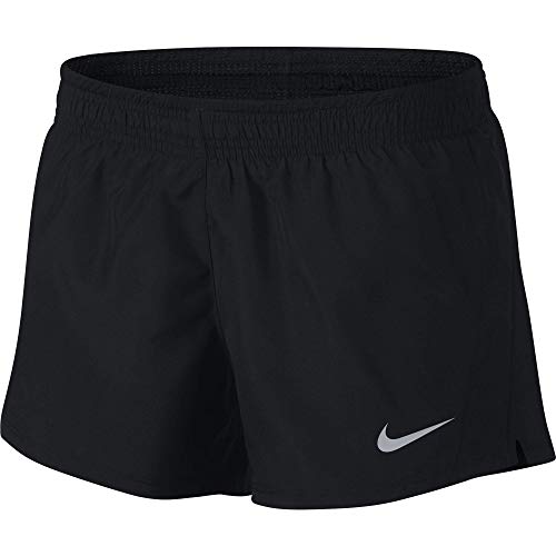 NIKE W NK 10K Short Sport Shorts, Mujer, Black/Black/Black/Wolf Grey, L