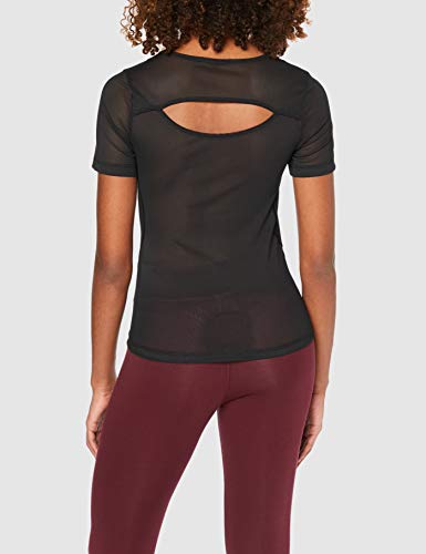 NIKE W NP HPRCL Top SS Camiseta de Manga Corta, Mujer, Black/Clear, S