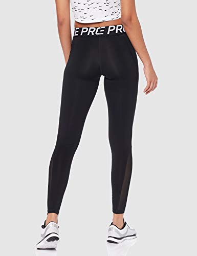 NIKE W NP Tight Pantalones de Deporte, Mujer, Black/White, L NIKE W NP Tight Pantalones de Deporte, Mujer, Black/White, L