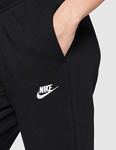 NIKE W NSW Essntl Pant Reg FLC Sport Trousers, Mujer, Black/(White), XS