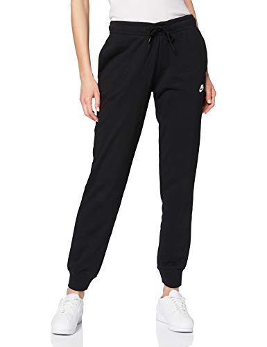 NIKE W NSW Essntl Pant Reg FLC Sport Trousers, Mujer, Black/(White), XS