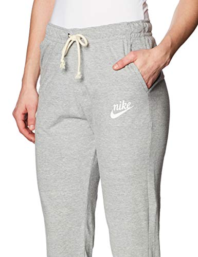 NIKE W NSW Gym VNTG Pant Pantalones de Deporte, Mujer, dk Grey Heather/Sail, M