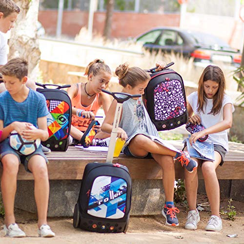 Nikidom Roller Cool Blue, Mochila Escolar con Carro