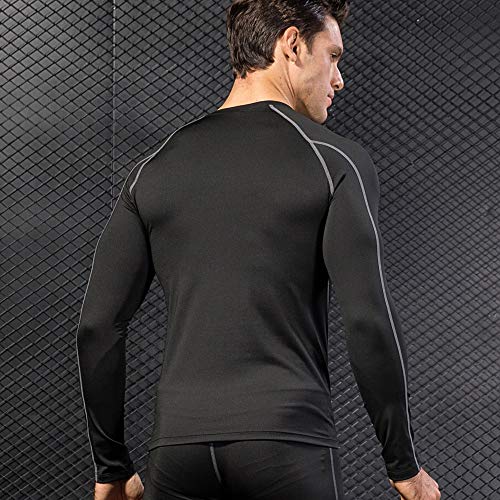 Niksa 2 Piezas Camisetas de Fitness Compresión Ropa Deportiva Manga Larga Hombre para Correr, Ejercicio,Gimnasio 1059 (XX-Large(Fit Chest 40"-42"), (Manga Larga) Negro Gris+Azul Marino) Niksa 2 Piezas Camisetas de Fitness Compresión Ropa Deportiva Manga Larga Hombre para Correr, Ejercicio,Gimnasio 1059 (XX-Large(Fit Chest 40"-42"), (Manga Larga) Negro Gris+Azul Marino)