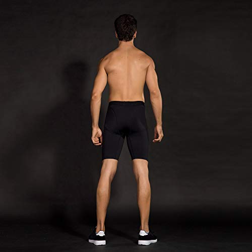Niksa Mallas Cortas Running Hombre Pantalones Cortos de Compresión para Deporte, Fitness, Gym Negro Medium Niksa Mallas Cortas Running Hombre Pantalones Cortos de Compresión para Deporte, Fitness, Gym Negro Medium