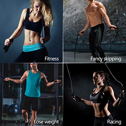 Niluoya Cuerda Saltar, Ajustable de 3M Profesión Cuerda de Salto de Velocidad, con Mango de Espuma de Suave Combas para Mujer Hombre Gym Fitness Ejercicio Crossfit Quema Grasa Aumentar la Resistencia Niluoya Cuerda Saltar, Ajustable de 3M Profesión Cuerda de Salto de Velocidad, con Mango de Espuma de Suave Combas para Mujer Hombre Gym Fitness Ejercicio Crossfit Quema Grasa Aumentar la Resistencia