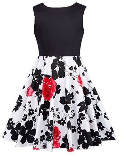 Niña Vestido Negro de Verano Corto para Cóctel Fiesta de Noche 6 Años CL600-3 Niña Vestido Negro de Verano Corto para Cóctel Fiesta de Noche 6 Años CL600-3
