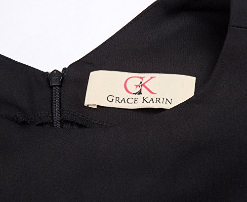 Niña Vestido Negro de Verano Corto para Cóctel Fiesta de Noche 6 Años CL600-3 Niña Vestido Negro de Verano Corto para Cóctel Fiesta de Noche 6 Años CL600-3