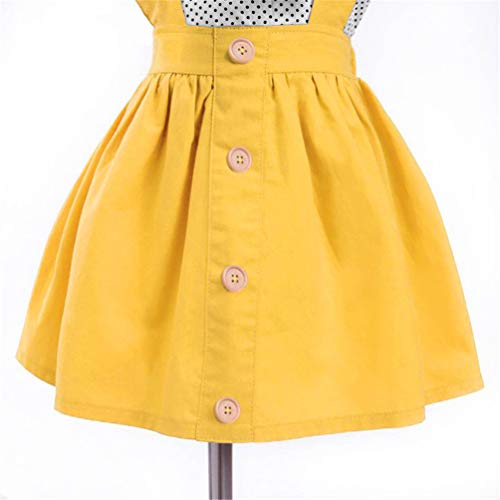 Niñas T-Shirt Correa Vestido Trajes de Navidad 2 Unids/Set Manga Larga con Volantes Top Overoles Falda a Cuadros Conjunto de Ropa (2-3 Años, L-Amarillo) Niñas T-Shirt Correa Vestido Trajes de Navidad 2 Unids/Set Manga Larga con Volantes Top Overoles Falda a Cuadros Conjunto de Ropa (2-3 Años, L-Amarillo)