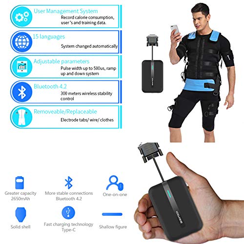 NINI ABS Trainer ccsme Abdominal estimulador Muscular Cardio Global de la máquina Equipo del Ejercicio de la Ropa Interior de Inicio Entrenamiento EEM eléctrico Pulso a Lose Weight,S