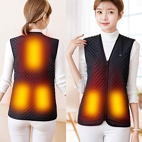 NINI Eléctrica calienta Chaleco de la Ropa de Calentamiento a Prueba de frío Calor Temperatura Constante Inteligente de calefacción USB de Carga Chaleco Chaleco de Calentamiento para Las Mujeres,S NINI Eléctrica calienta Chaleco de la Ropa de Calentamiento a Prueba de frío Calor Temperatura Constante Inteligente de calefacción USB de Carga Chaleco Chaleco de Calentamiento para Las Mujeres,S