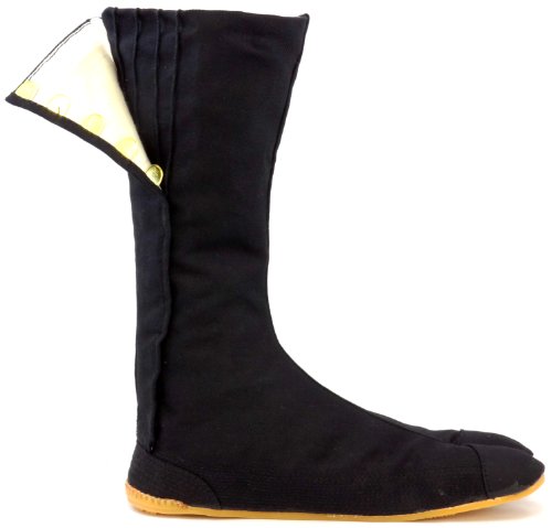Ninja Shoes, Jikatabi, Rikkio Tabi Boots(US 5~12) Black / White!! +Travel bag (US 8.5 (26.5cm), Black) (japan import)