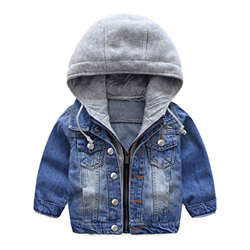 Niño Capucha Chaqueta Vaquera Abrigo Bebé Cazadora Vaquera Niñas Denim Jacket Manga Larga Mezclilla Jacke Trajes De Otoño Invierno Outwear (100cm) Niño Capucha Chaqueta Vaquera Abrigo Bebé Cazadora Vaquera Niñas Denim Jacket Manga Larga Mezclilla Jacke Trajes De Otoño Invierno Outwear (100cm)