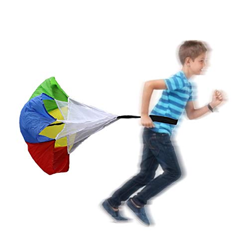Niños Color Drag Paracaídas Entrenamiento de fuerza Fitness Paracaídas Correr Fuerza explosiva Fuerza de pista y campo Niños Adolescentes y adultos Velocidad de carrera Aterrizaje Arrastre Paracaídas