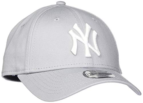 Niños New York NY Yankees MLB League Basic 9Forty Gorra de beisbol Ajustable Fit Gris / Blanco NIÑO AGE 2-5 Tamaño Ajustable