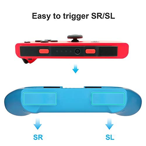 Nintendo Switch Joy-con Grips (3 Piezas),HEYSTOP Estuche Protector Handle Kits para Mandos JoyCon Set de Nintendo Switch Controller,Rojo & Azul Nintendo Switch Joy-con Grips (3 Piezas),HEYSTOP Estuche Protector Handle Kits para Mandos JoyCon Set de Nintendo Switch Controller,Rojo & Azul