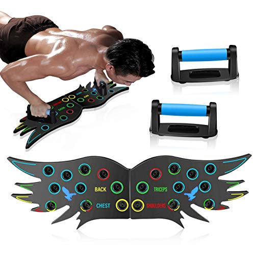 NIUPSKY Push Up Board Multifuncional Tabla de Flexiones de Codos Desmontable Portátil Gimnasia de Mantenimiento Entrenamiento de Fuerza Herramienta de Soporte para para Entrenamiento Muscular Equipo