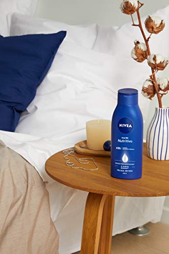 NIVEA Body Milk Nutritivo en pack de 3 (3 x 400 ml), leche corporal para una hidratación profunda durante 48 h, crema hidratante corporal con aceite de almendras NIVEA Body Milk Nutritivo en pack de 3 (3 x 400 ml), leche corporal para una hidratación profunda durante 48 h, crema hidratante corporal con aceite de almendras
