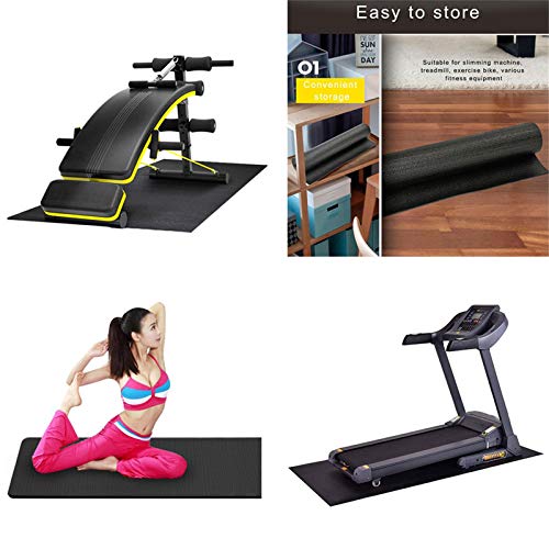 N/J Tapete Protector para Cinta de Correr para Ejercicio, tapete para Equipo de Ejercicio para Bicicleta Debajo de estacionaria, Bicicleta de Spinning, Equipo de Fitness N/J Tapete Protector para Cinta de Correr para Ejercicio, tapete para Equipo de Ejercicio para Bicicleta Debajo de estacionaria, Bicicleta de Spinning, Equipo de Fitness