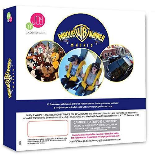 NJOY Experiences - Caja Regalo - Parque Warner - 2 entradas, niños con Altura Inferior a 1m Gratis