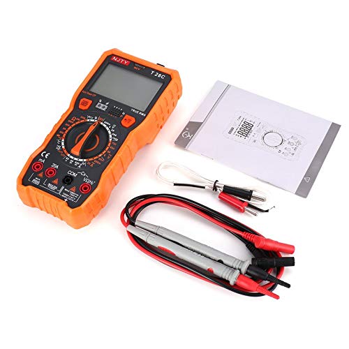 NJTY T28C Medidor digital DC/AC Strommesser Mini amperímetro Ohm Diodo NCV Probador 6000 Z?hlt Multitester True RMS - Naranja y gris NJTY T28C Medidor digital DC/AC Strommesser Mini amperímetro Ohm Diodo NCV Probador 6000 Z?hlt Multitester True RMS - Naranja y gris