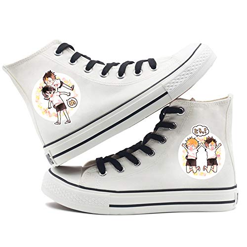 NLJ-lug Haikyuu!! Zapatos De Lona De Dibujos Animados De Anime Negro con Gustos 3D Niños Niñas Zapatillas De Deporte Antideslizantes Casuales，39
