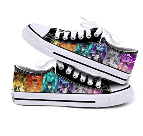 NLJ-lug JoJo's Bizarre Adventure Zapatos De Anime Unisex Zapatos De Lona De Anime Zapatillas De Impresion con Personajes De Anime,43