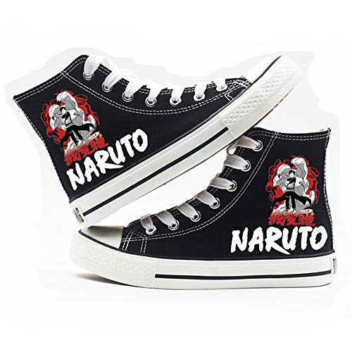 NLJ-lug Naruto Zapatos De Lona Informales De Anime para Niños Y Niñas, Hombres Y Mujeres，43