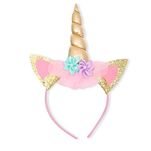 NNJXD Partido del Unicornio Flor de Las Muchachas del Traje de Cosplay de la Boda de Halloween de fantasía de Princesa Dress + del Mismo tamaño Gorras (110) 4-5 Años Púrpura