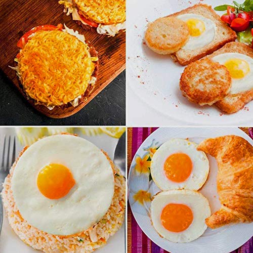 N\O 4 Piezas Huevo Antiadherentes Anillo Molde de Acero Inoxidable para Huevos con Asas Plegables para Hacer Huevo Panqueques Fritos y Escalfados Crumpetas Tortitas con Pinceles y Clip Molde de Huevo N\O 4 Piezas Huevo Antiadherentes Anillo Molde de Acero Inoxidable para Huevos con Asas Plegables para Hacer Huevo Panqueques Fritos y Escalfados Crumpetas Tortitas con Pinceles y Clip Molde de Huevo