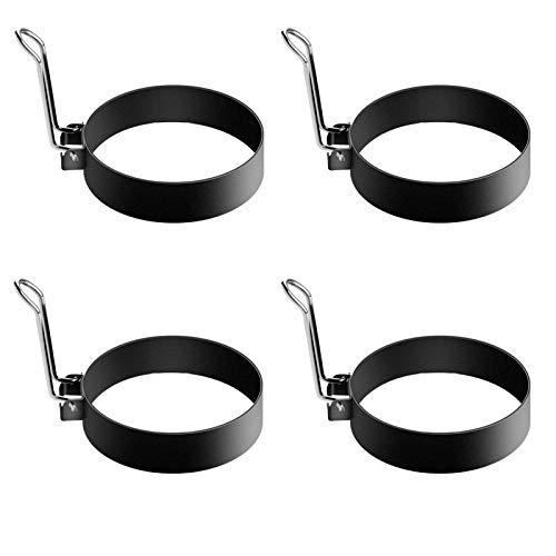 N\O 4 Piezas Huevo Antiadherentes Anillo Molde de Acero Inoxidable para Huevos con Asas Plegables para Hacer Huevo Panqueques Fritos y Escalfados Crumpetas Tortitas con Pinceles y Clip Molde de Huevo N\O 4 Piezas Huevo Antiadherentes Anillo Molde de Acero Inoxidable para Huevos con Asas Plegables para Hacer Huevo Panqueques Fritos y Escalfados Crumpetas Tortitas con Pinceles y Clip Molde de Huevo