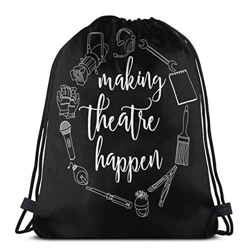 No aplicable haciendo el teatro sucede, bolsa de gimnasio con cordón de teatro técnico mochila mochila deportiva